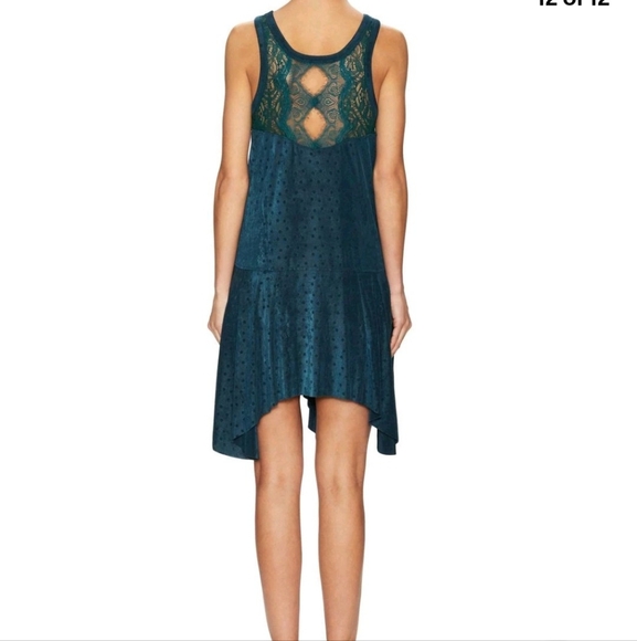 Free People  Make It Count Mini Swing Dress Tunic In Jade Combo. S - Picture 16 of 16